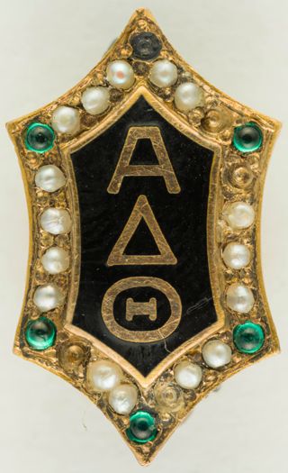 Barbara Tucker Alpha Delta Theta Badge, c. 1940s