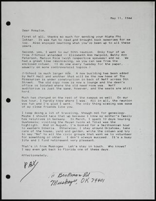 Letters From Alpha Phi's Omicron Chapter Scrapbook, Page 23