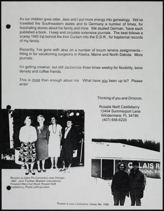 Letters From Alpha Phi's Omicron Chapter Scrapbook, Page 41