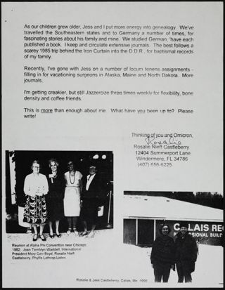 Letters From Alpha Phi's Omicron Chapter Scrapbook, Page 54