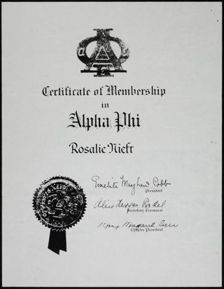Letters From Alpha Phi's Omicron Chapter Scrapbook, Page 55