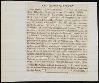 Mrs. George G. Brower Newspaper Clipping, April 1895