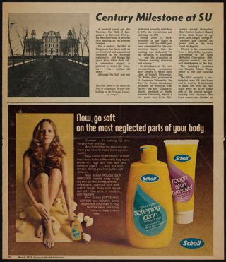 Century Milestone at SU Newspaper Clipping, May 6, 1973