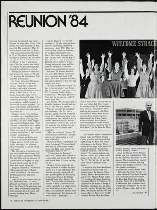 Reunion '84 Magazine Clipping, Summer 1984