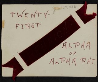 Twenty-First Reunion of Alpha of Alpha Phi Guest Book, June 27, 1893