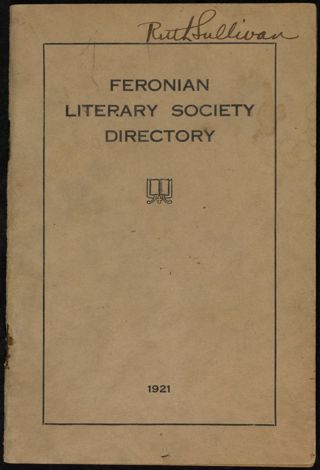 Feronian Literary Society Directory, 1921