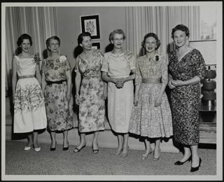 Six Alpha Phis at Gamma Tau Installation Photograph, 1958