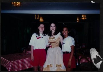 Three Beta Psi Chapter Members at Restaurant Photograph