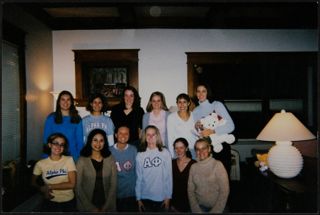Twelve Delta Gamma Chapter Members at Big Sis/Little Sis Night Photograph, March 20, 2002