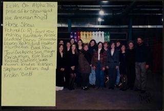 Delta Chi Chapter At American Royal Horse Show With Notes Photograph, November 1995