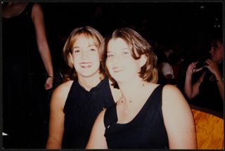 Kara Logan and Unidentified at Alpha Phi Star Search Photograph, October 13, 1995