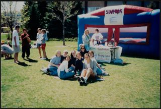 Eta Mu Chapter Members at Bounce-for-Beats Event Photograph, April 25, 1999