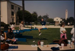 Danielle Sherwood and Erin Conley on Sigma Chi Derby Days Sigsaw Photograph, c. 1992