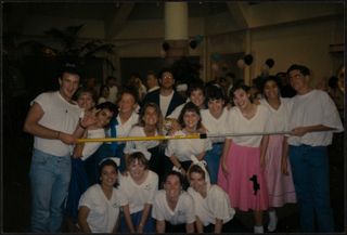 Zeta Beta Chapter and Sigma Chi Fraternity at Derby Days Photograph, c. 1990s