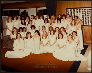 Phi Chapter Initiation Group Photograph, February 11, 1983