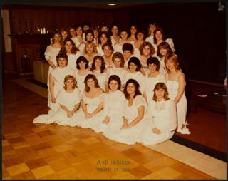 Phi Chapter Initiation Group Photograph, January 27, 1984