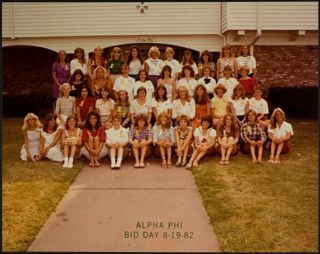 Phi Chapter Bid Day Photograph, August 19, 1982