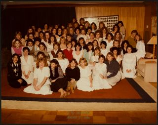 Phi Chapter Initiates and Active Members Group Photograph, January 27, 1984