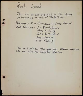 Phi Chapter Scrapbook, 1979-1980, Page 3