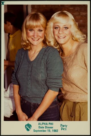 Two Phis at a Date Dinner Photograph, September 15, 1982