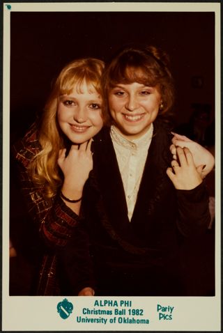 Finessa Ferrell and Ronda Cain at Christmas Ball Photograph, 1982