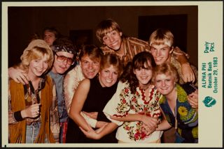 Gates, Gale, Hazelton, and Skrdle at Beatnik Bash Photograph, October 29, 1983