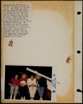 Phi Chapter Scrapbook, 1985, Page 14