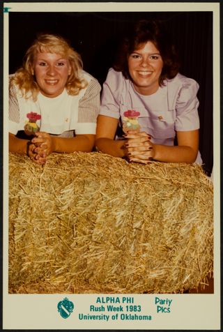 Deborah Colis and Elizabeth Woodward During Recruitment Photograph, 1983