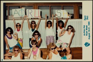California Girls Open House Skit Photograph, August 16-21, 1985