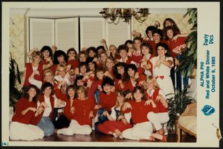 Phi Chapter Red and White Dinner Group Photograph, October 9, 1985