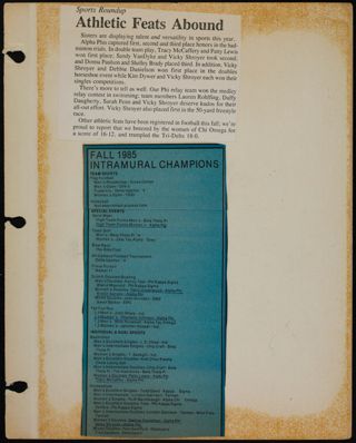 Phi Chapter Scrapbook, 1985, Page 57