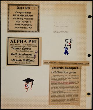 Phi Chapter Scrapbook, 1982, Page 36