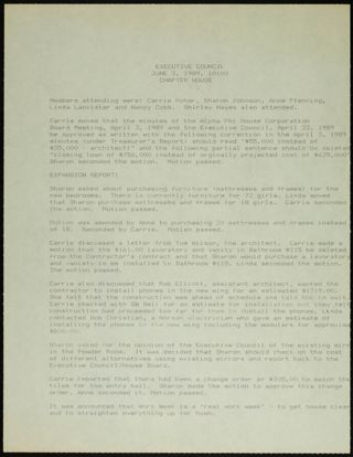 Executive Council, June 3, 1989