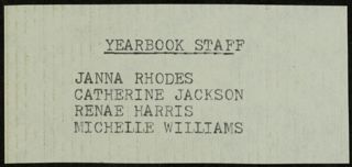 Yearbook Staff, 1980s