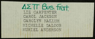 Delta Sigma Pi Bus. Frat., 1980s