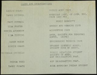 Clubs and Organizations, 1980s