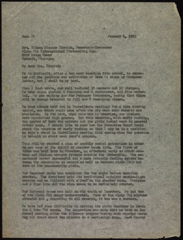 Is Noble to Mrs. Kimmich Letter, January 6, 1938