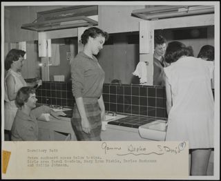 Goodwin, Riehle, Buchanan, and Johnson in the Bathroom Photograph, 1950s