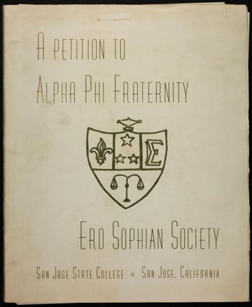 Ero Sophian Society Petition Scrapbook, 1940s