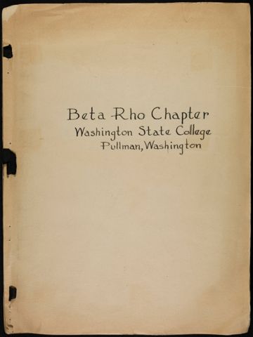 Beta Rho Chapter Scrapbook, Front Cover