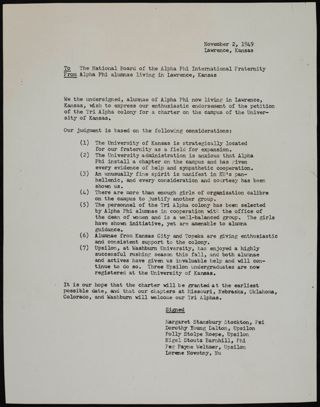 A Petition to Alpha Phi Alpha Alpha Scrapbook, Page 19