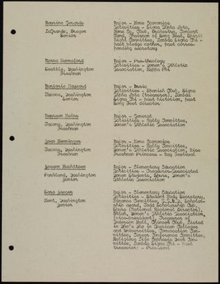 Lambda Sigma Chi Sorority Petition Scrapbook, Page 33