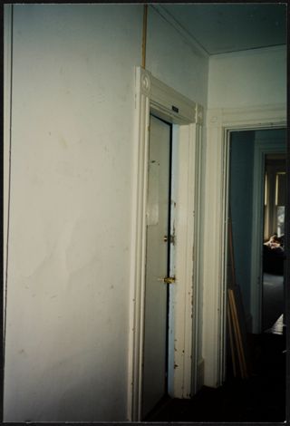 Eta Sigma Chapter House Second Floor Hallway Damage Photograph, March 16, 1992