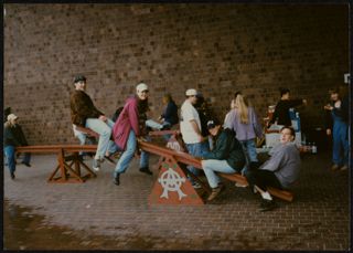 Theta Kappa Chapter Members at Teeter-Totter-A-Thon Photograph 1, April 1996