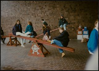 Theta Kappa Chapter Members at Teeter-Totter-A-Thon Photograph 2, April 1996