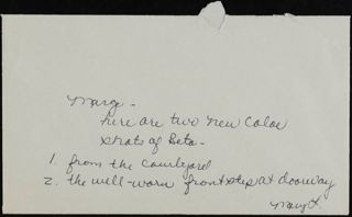 Marry Lickerman to Marge Note, c. 1979