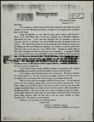 Announcement 2, 1910