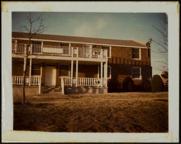 Delta Delta Chapter Panhellenic Building Photograph, February 1965