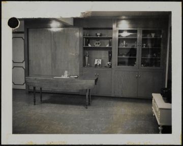 Delta Delta Chapter House Trophy Case Photograph, February 1965