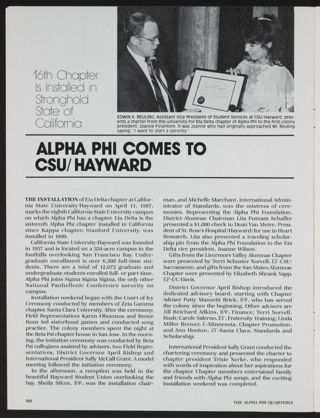 Alpha Phi Comes to CSU/Hayward
